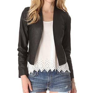 Joie cropped leather jacket “Venette”